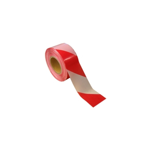 Non Adhesive Red / White Barrier Tape 75mm x 500m