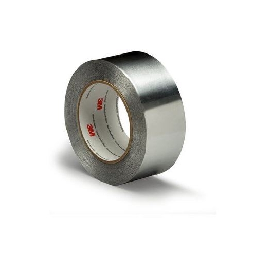 3M™ Aluminium Foil Tape 425, Silver, 50 mm x 55 m, 0.12 mm