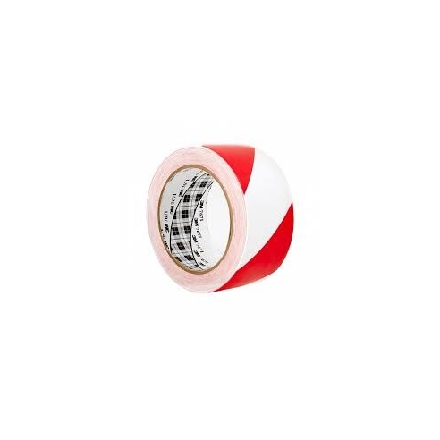 3M™ 767  Red/White Striped Hazard Warning Tape 50mm x 33m 767
