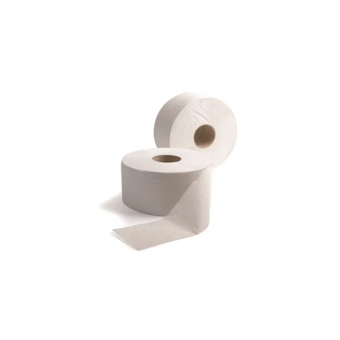 6 Pack of 2ply White Std Jumbo Toilet Roll PURE 400mtr 2.25" Core