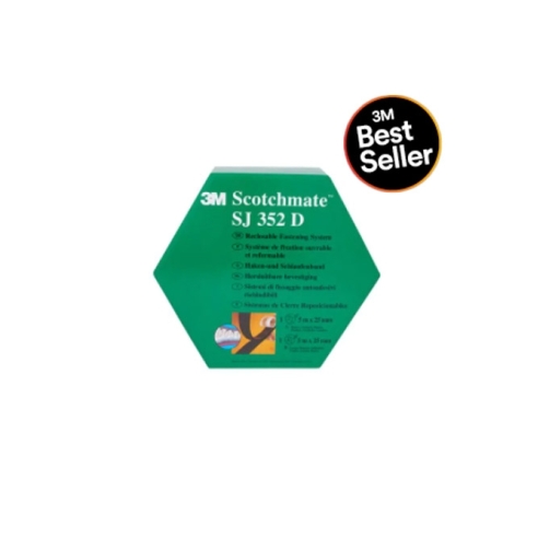 3M™ Fastener SJ352D, Black, 25 mm x 5 m, 4.4 mm, Twin Pack