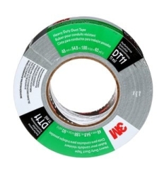 3M™ Heavy Duty Duct Tape DT11, silver, 48 mm x 55 m, 0.28 mm, 24 rolls per case, Individually Wrapped