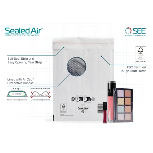 Sealed Air Mailite Bubble Lined Envelopes (White)