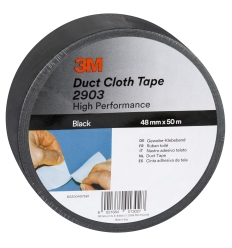 3M™ General Purpose Conformable Duct Tape 2903, Black, 48mm x 50m