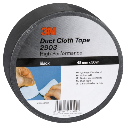 3M™ General Purpose Conformable Duct Tape 2903, Black, 48mm x 50m