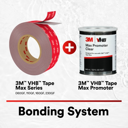 3M™ VHB™ Tape Max-110GF, Grey, 12mm x 33m, 1.1mm, Film Liner