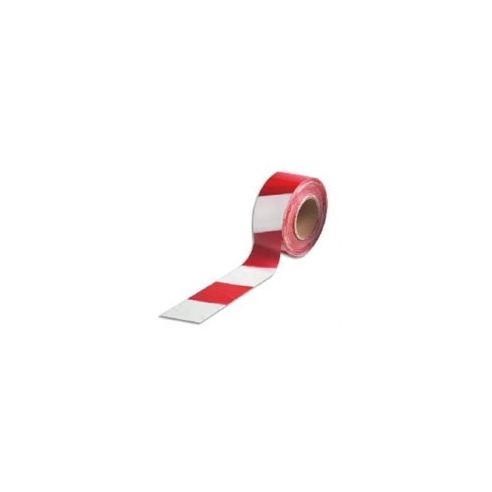 Non Adhesive Red / White Barrier Tape 75mm x 500m